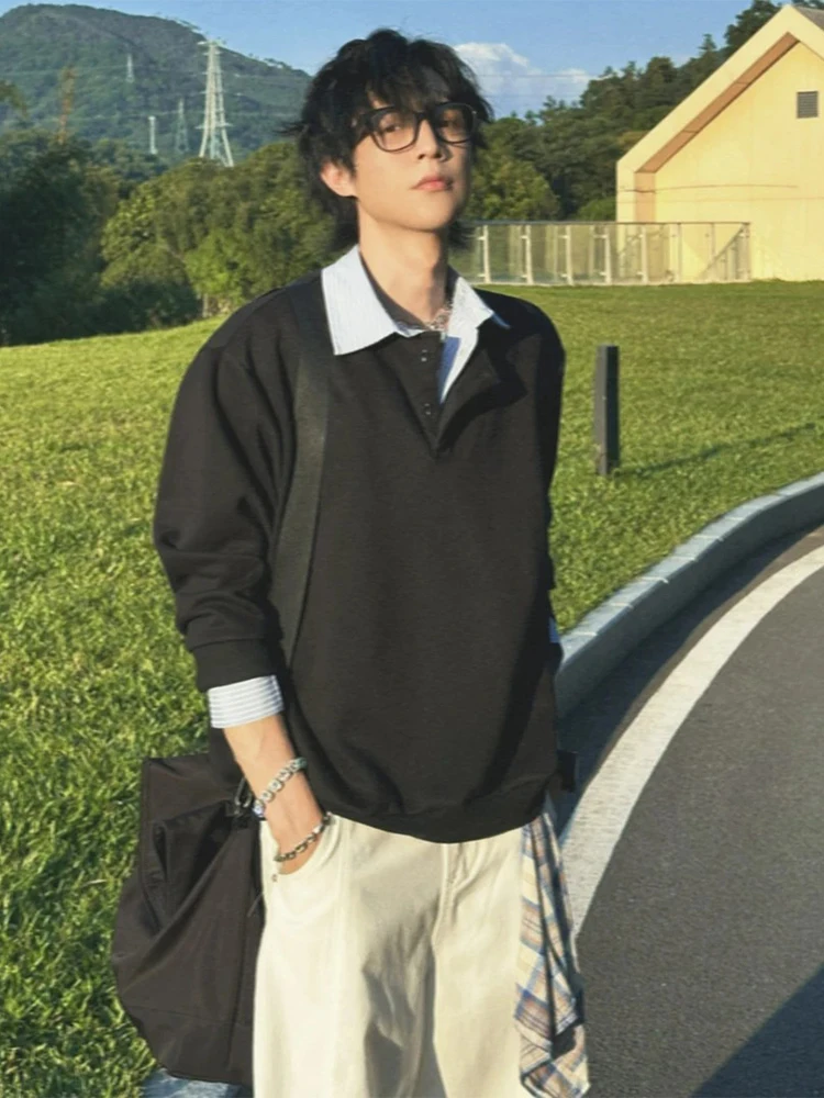 Мужская толстовка с длинным рукавом и воротником-стойкой, в стиле пэчворк, из плотного материала, с воротником «Хенли», повседневная, свободного кроя, с защитой от сминания
Мужская толстовка с длинным рукавом и воротником-стойкой, в стиле пэчворк, из плотного материала, с воротником «Хенли», повседневная, свободного кроя, с защитой от сминания