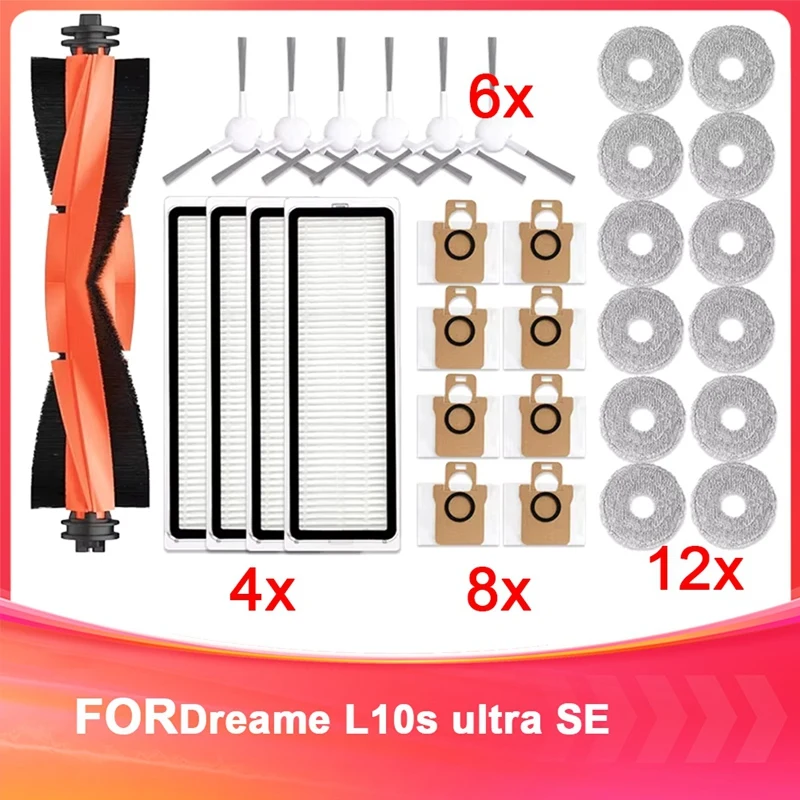Розничная продажа для Dreame L10s Ultra SE, запасные части для робота-пылесоса, резиновые основные боковые щетки, тряпки для швабры, фильтры HEPA, аксессуары для мешков для пыли
Розничная продажа для Dreame L10s Ultra SE, запасные части для робота-пылесоса, резиновые основные боковые щетки, тряпки для швабры, фильтры HEPA, аксессуары для мешков для пыли