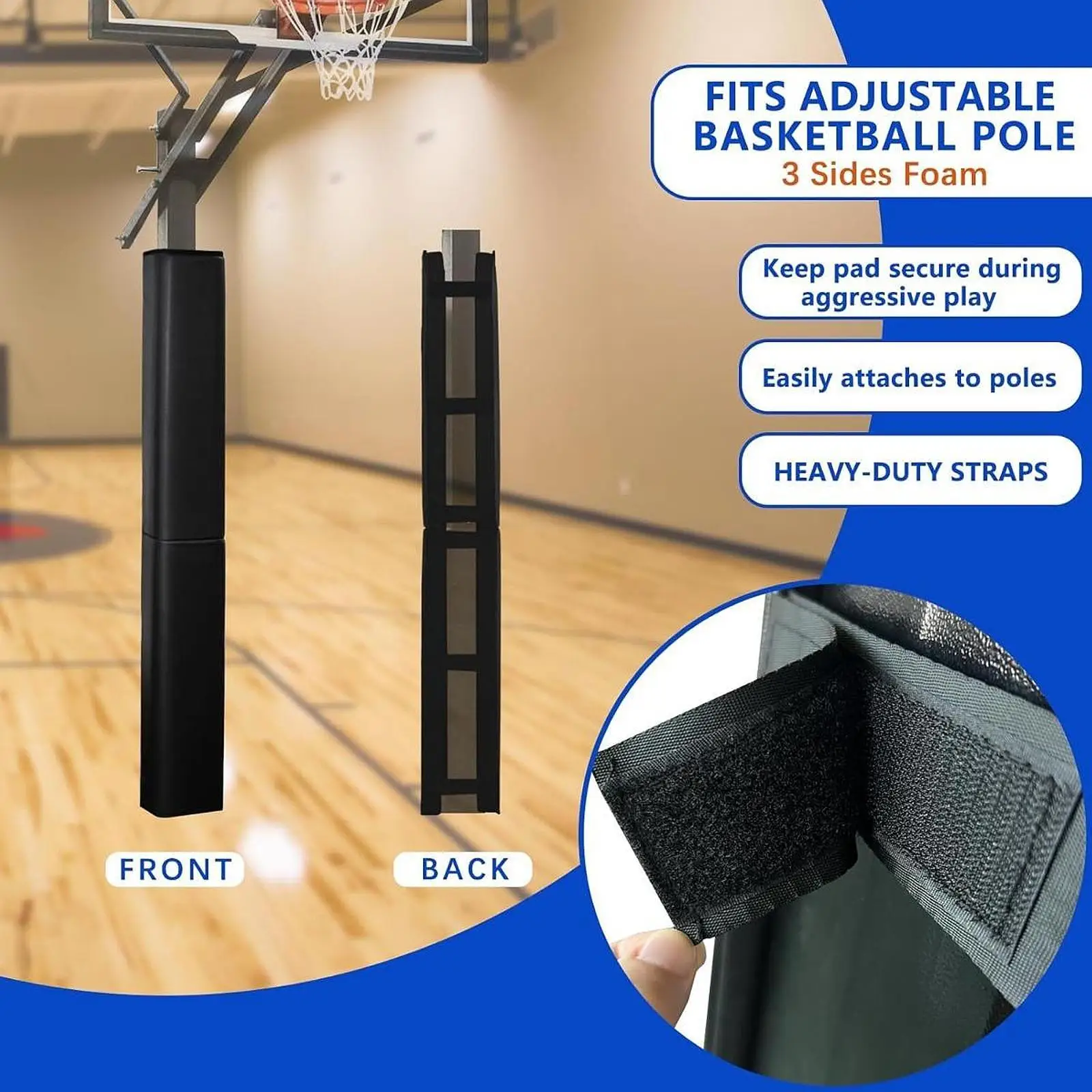Basketball Pole Pad Easy to Install Square Base Sponge Protection Sports Accessory for Portable Basketball Hoop
Basketball Pole Pad Easy to Install Square Base Sponge Protection Sports Accessory for Portable Basketball Hoop
