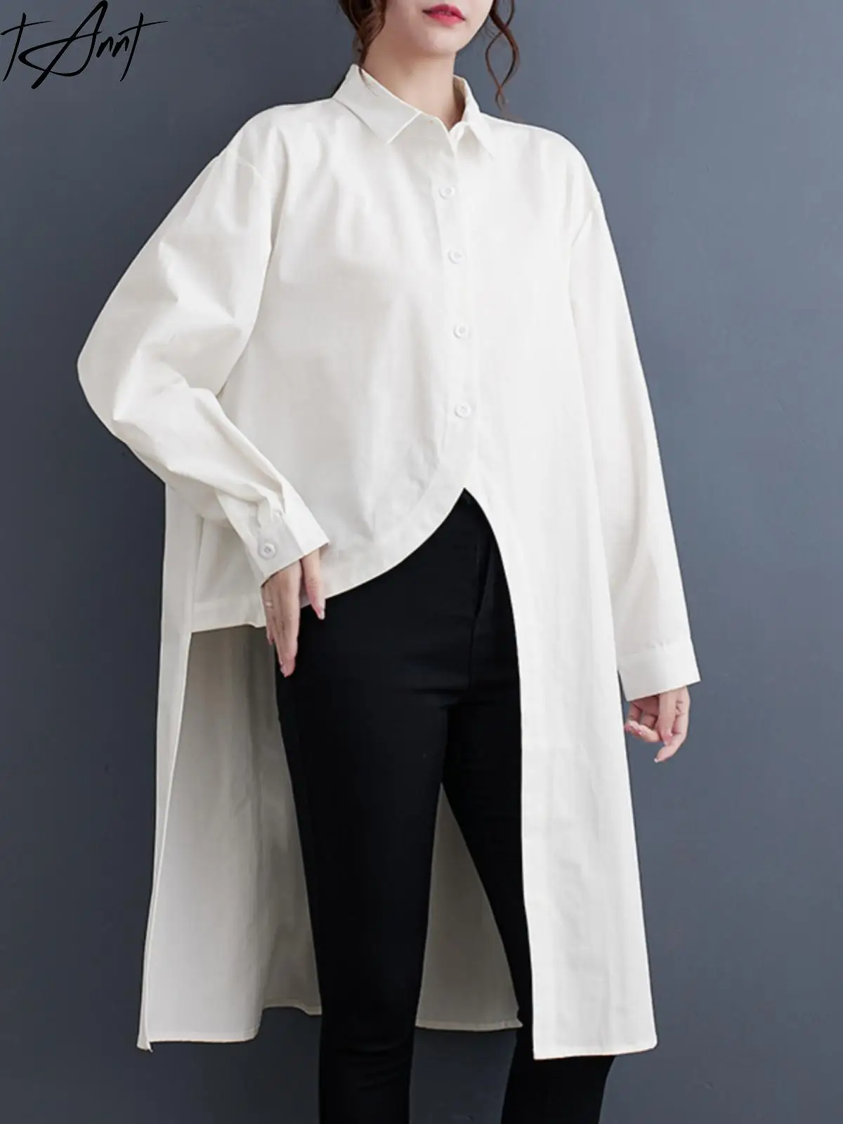 TANNT Women Shirt 2024 Autumn Irregular Simple Black White Blouse Fashion All Match Loose Casual Asymmetrical Long Female Tops
TANNT Women Shirt 2024 Autumn Irregular Simple Black White Blouse Fashion All Match Loose Casual Asymmetrical Long Female Tops