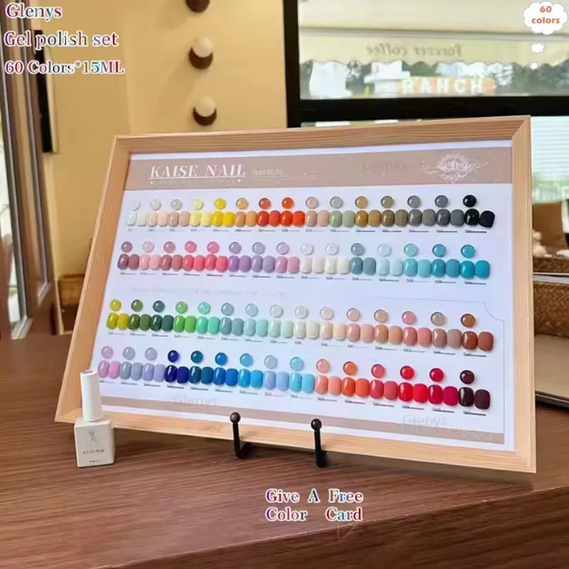 Glenys 60 pieces * 15ml nail polish glue popular semi permanent immersion gel color matching card solid color varnish
Glenys 60 pieces * 15ml nail polish glue popular semi permanent immersion gel color matching card solid color varnish