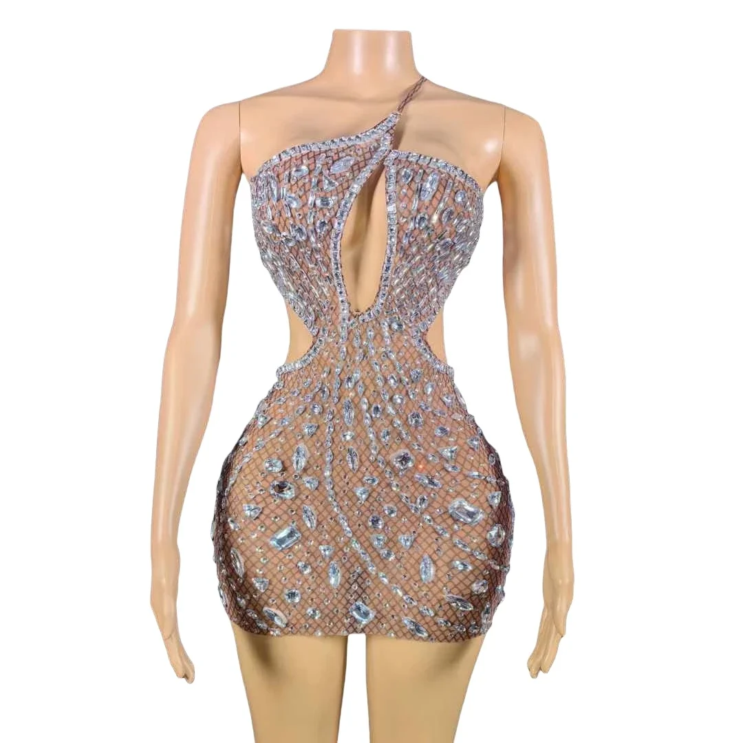 Shinning Rhinestones Women Sexy Backless Halter Dress Evening Party Performance Queen Costume Nightclub Singer Dancer Stage
Shinning Rhinestones Women Sexy Backless Halter Dress Evening Party Performance Queen Costume Nightclub Singer Dancer Stage