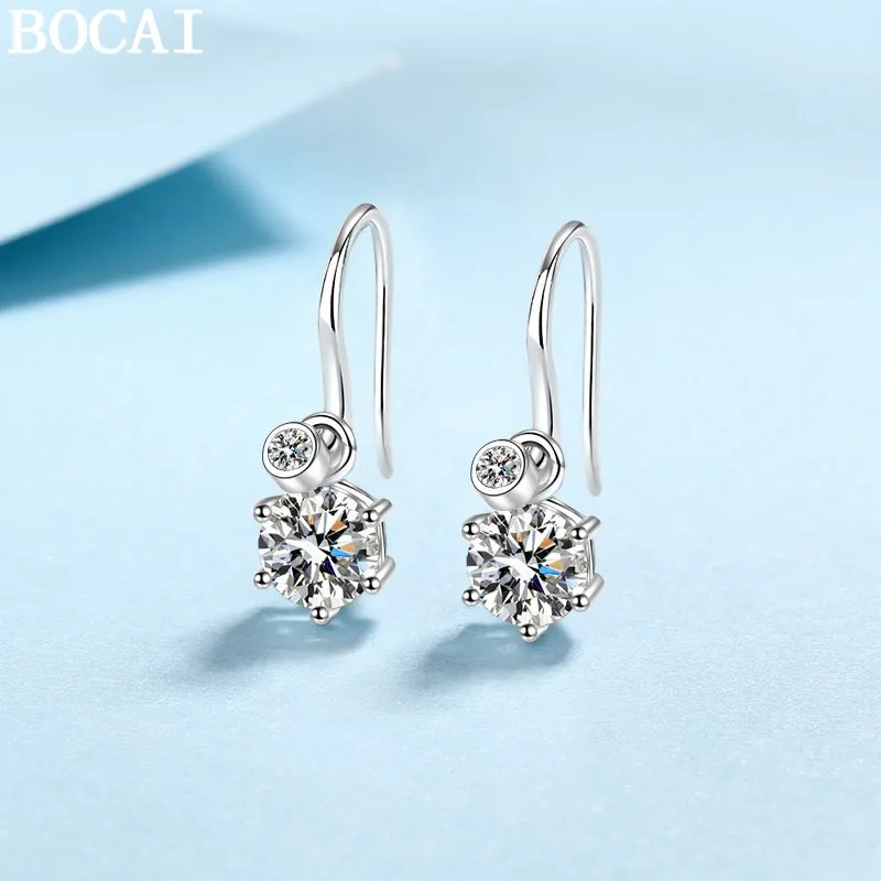 Серьги женские BOCAI S925 из чистого серебра, модные и простые, с инкрустацией из муассанита, шесть крапанов
Серьги женские BOCAI S925 из чистого серебра, модные и простые, с инкрустацией из муассанита, шесть крапанов