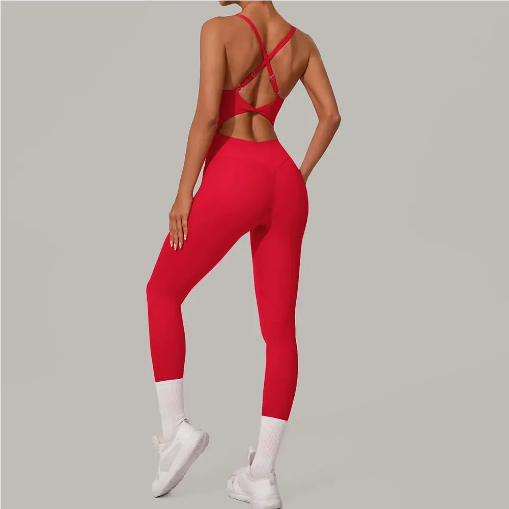 Women's Seamless Yoga Jumpsuit Heart-Shape Collar Adjustable Buckle Cross Waist High Waisted Butt Lifting Tight Workout Bodysuit
Women's Seamless Yoga Jumpsuit Heart-Shape Collar Adjustable Buckle Cross Waist High Waisted Butt Lifting Tight Workout Bodysuit