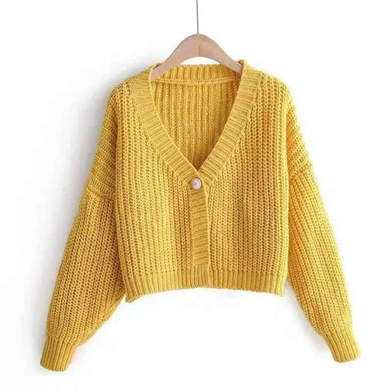 Fashion Autumn Elegant V-neck Women Knitwear Long Sleeve Cardigan Sweater Winter Warm Casual Loose Solid Color Knitted Top
Fashion Autumn Elegant V-neck Women Knitwear Long Sleeve Cardigan Sweater Winter Warm Casual Loose Solid Color Knitted Top