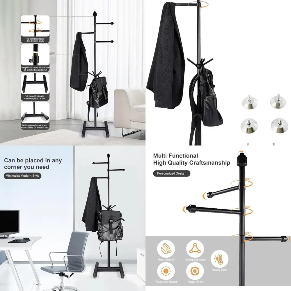 Freestanding Heavy-Duty Coat Rack with Adjustable Height, 3 Arms for Winter Coats, Jackets, and Suits, Suitable for Hallway, Bed
Freestanding Heavy-Duty Coat Rack with Adjustable Height, 3 Arms for Winter Coats, Jackets, and Suits, Suitable for Hallway, Bed
