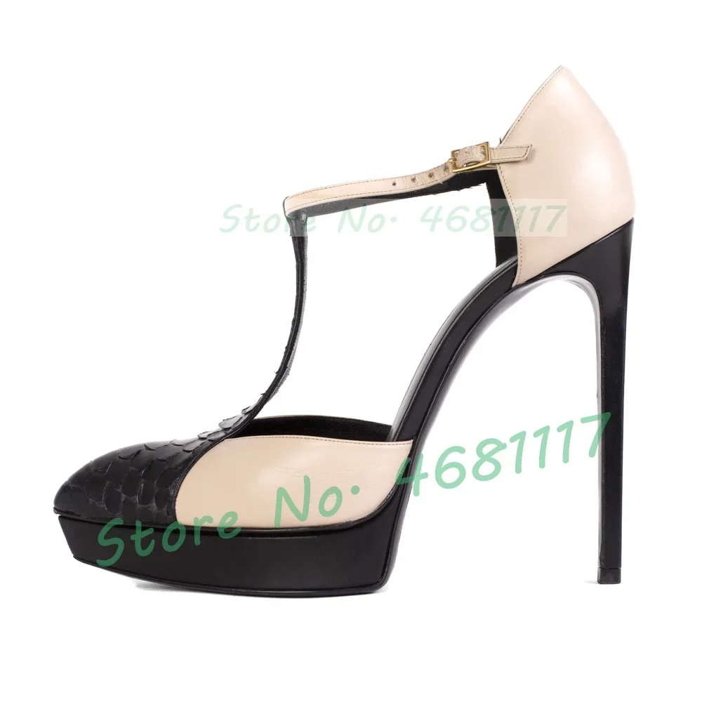 Two-Tone Pythonskin T-Strap Platform Pumps Women Pointy Toe Comfy Luxury Shoes Ladies Elegant Summer Stiletto High Heels Pumps
Two-Tone Pythonskin T-Strap Platform Pumps Women Pointy Toe Comfy Luxury Shoes Ladies Elegant Summer Stiletto High Heels Pumps