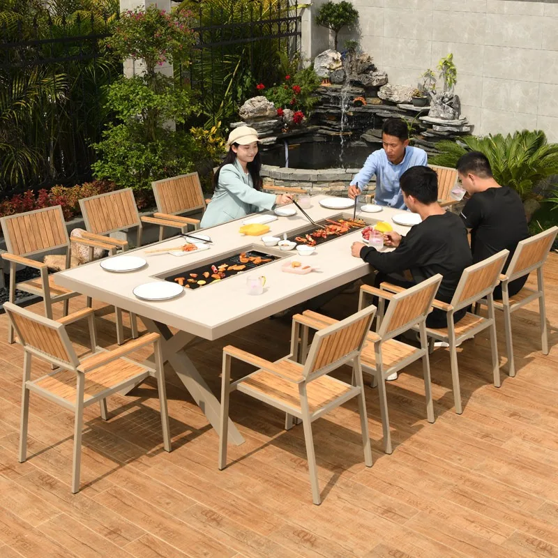 Table and chair courtyard villa Nordic barbecue grill household outdoor smokeless electric grill casual large grill
Table and chair courtyard villa Nordic barbecue grill household outdoor smokeless electric grill casual large grill