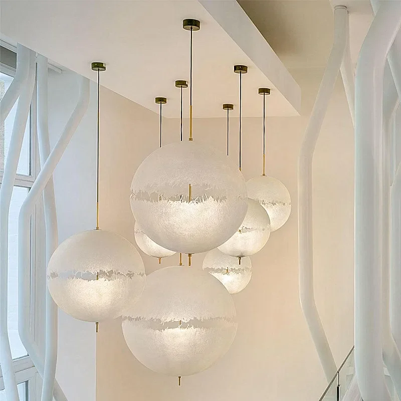 Modern Art Moon Ball Saving Anerge Pendant Suitable Bedroom Dining Table Bar Homestay Chandelier Interior Gloss Design Lighting
Modern Art Moon Ball Saving Anerge Pendant Suitable Bedroom Dining Table Bar Homestay Chandelier Interior Gloss Design Lighting