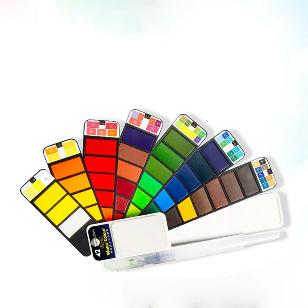 Solid Watercolor Paint Set 18/25/33/42 Foldable Water Color PigmentSolid Watercolor Paint Set With Water Brush Pen For Draw
Solid Watercolor Paint Set 18/25/33/42 Foldable Water Color PigmentSolid Watercolor Paint Set With Water Brush Pen For Draw