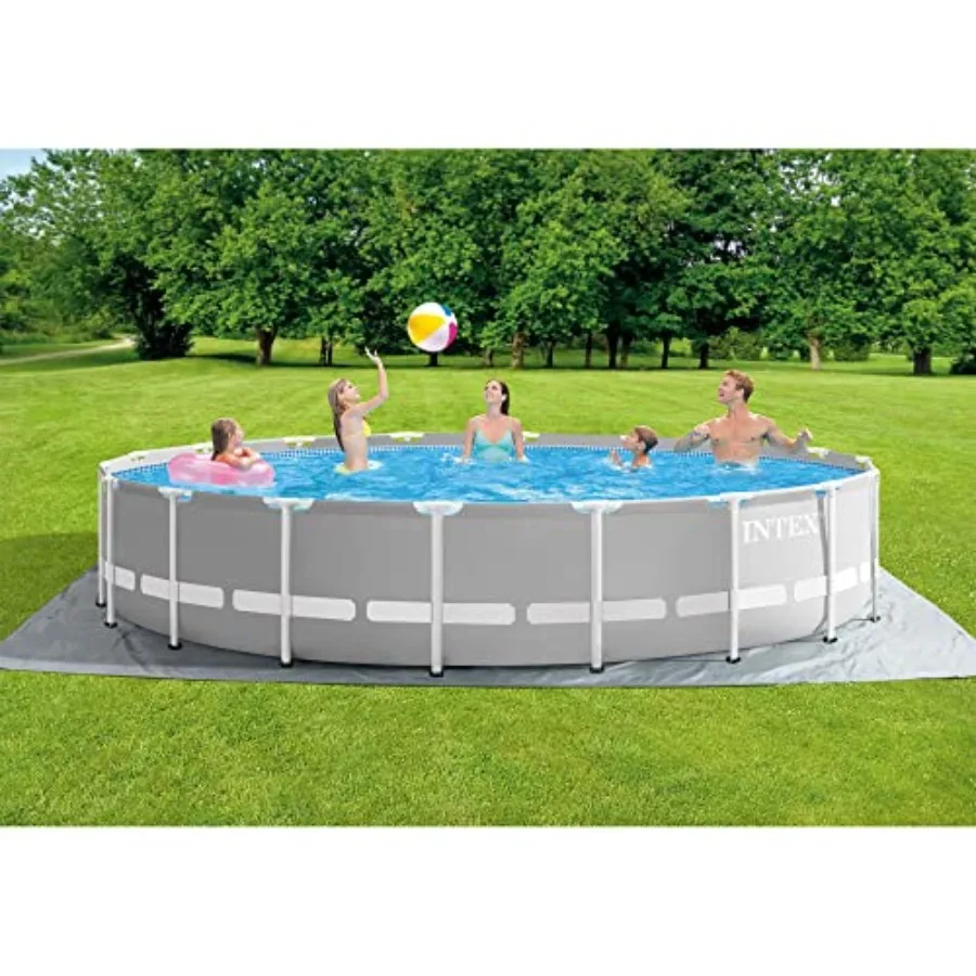 15 Feet by 42 Inches Prism Frame Above Ground Swimming Pool Set with Debris Cover, Ladder, 1000 GPH Cartridge Filter Pump
15 Feet by 42 Inches Prism Frame Above Ground Swimming Pool Set with Debris Cover, Ladder, 1000 GPH Cartridge Filter Pump