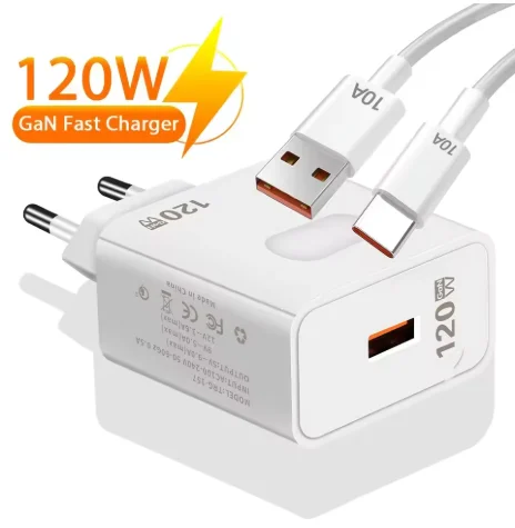 Зарядное устройство USB-C 120W для Xiaomi Redmi, Samsung, POCO, USB-телефонов, адаптер для зарядки iPhone, кабель для зарядки Type-C
Зарядное устройство USB-C 120W для Xiaomi Redmi, Samsung, POCO, USB-телефонов, адаптер для зарядки iPhone, кабель для зарядки Type-C