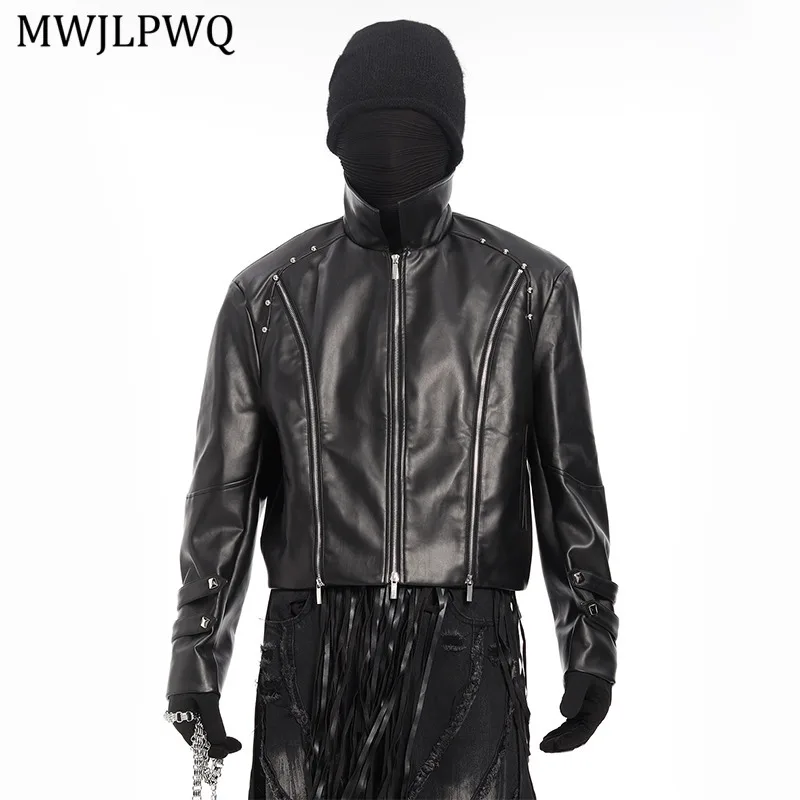 MWJLPWQ Функциональный стиль Нишевая молния Сплит Темная мотоциклетная кожаная куртка Мужская высококачественная уличная короткая куртка с лацканами в стиле хип-хоп 11596
MWJLPWQ Функциональный стиль Нишевая молния Сплит Темная мотоциклетная кожаная куртка Мужская высококачественная уличная короткая куртка с лацканами в стиле хип-хоп 11596