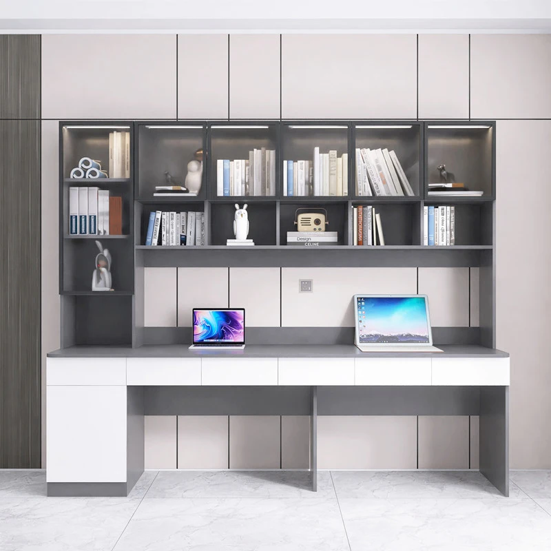 Adult double study table 2 high school students special table against the wall bookshelf computer table side by side
Adult double study table 2 high school students special table against the wall bookshelf computer table side by side