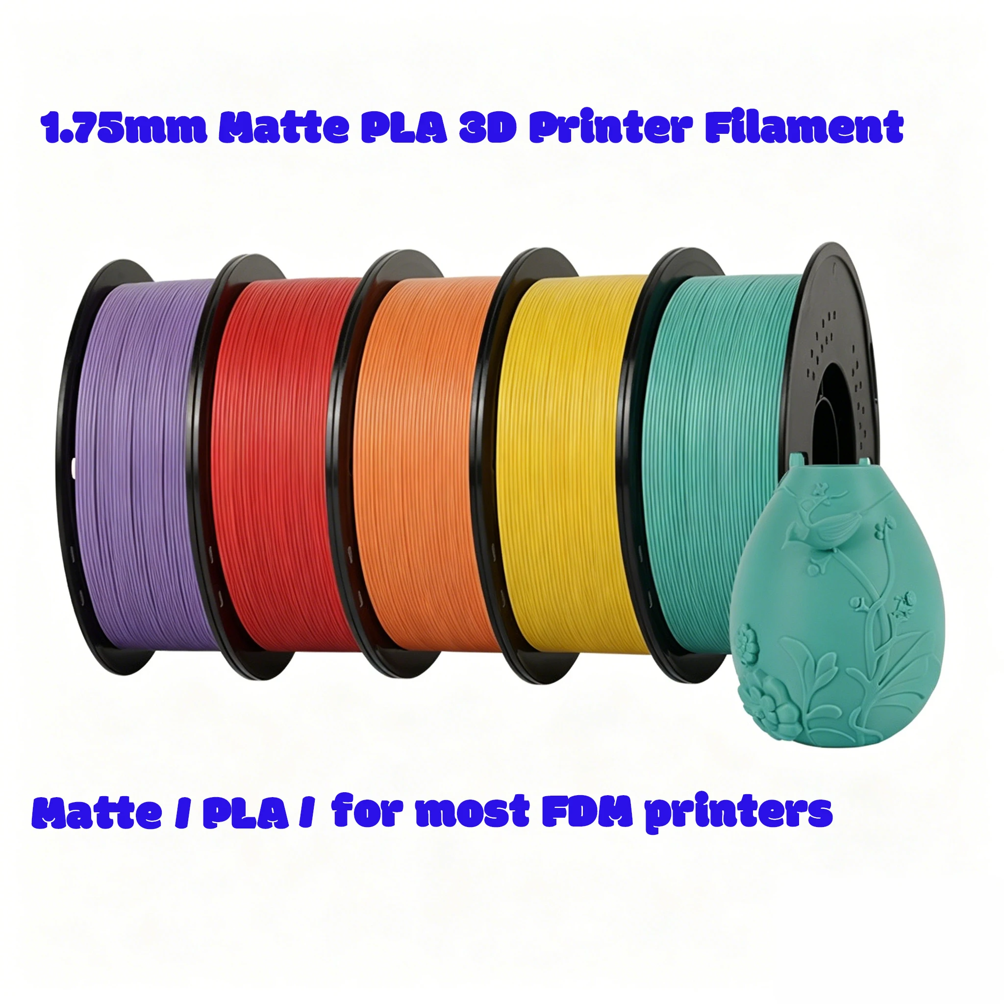 Matte Black Pla Filament 1.75mm 1kg Purple White Matte PLA 3D Printer Filament High Speed for FDM 3D Printer
Matte Black Pla Filament 1.75mm 1kg Purple White Matte PLA 3D Printer Filament High Speed for FDM 3D Printer