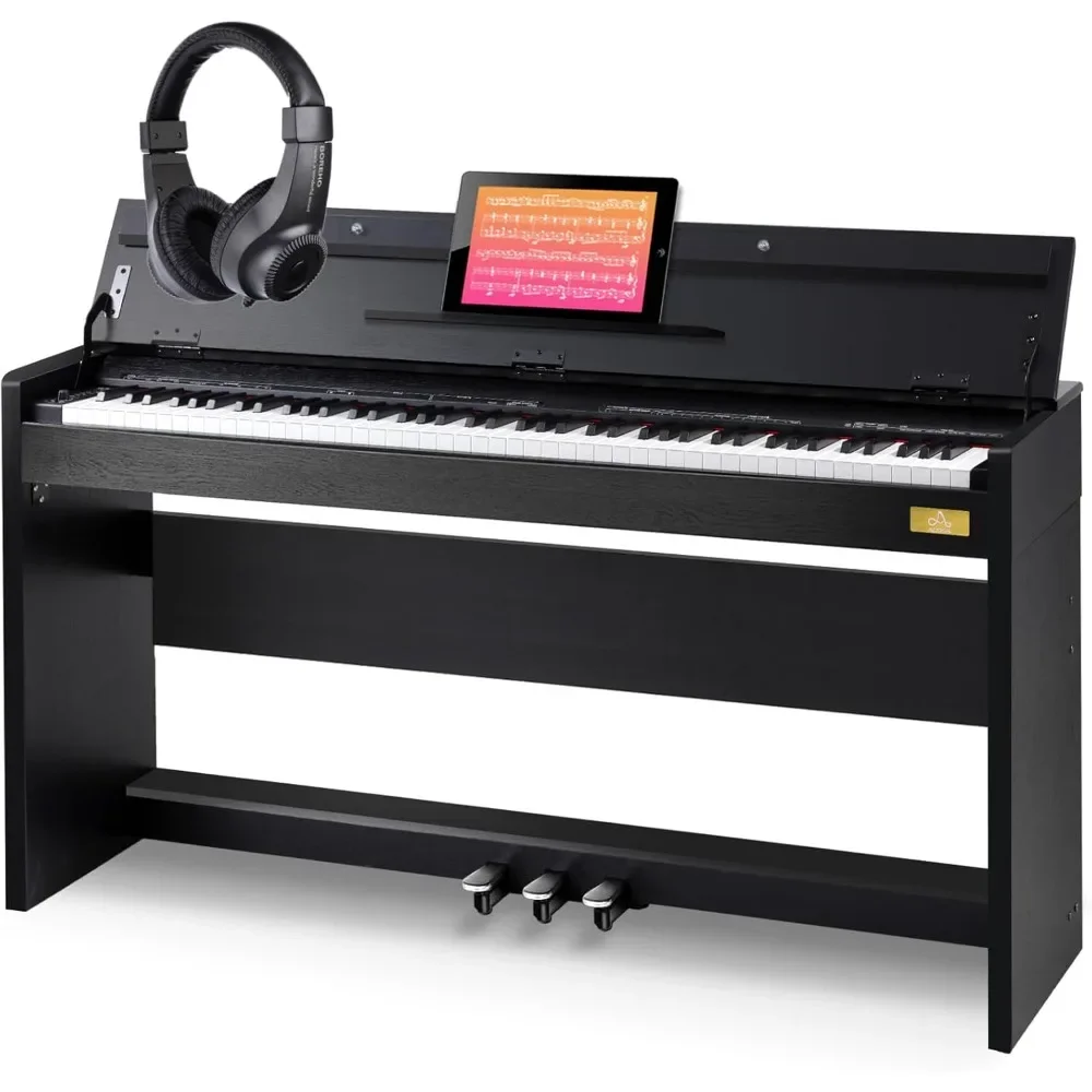 88 Key Weighted Action Digital Piano,Grade Hammer Action Keyboard with Furniture Stand and Triple Pedals for Beginner Kids/Adult
88 Key Weighted Action Digital Piano,Grade Hammer Action Keyboard with Furniture Stand and Triple Pedals for Beginner Kids/Adult