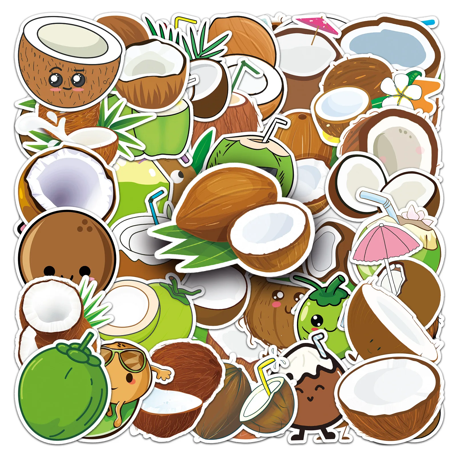 50Pcs coconut graffiti DIY cartoon Decoratio phone Luggage Laptop Guitar Bike Skateboard fridge helmet Kid Toy waterpro sticker
50Pcs coconut graffiti DIY cartoon Decoratio phone Luggage Laptop Guitar Bike Skateboard fridge helmet Kid Toy waterpro sticker