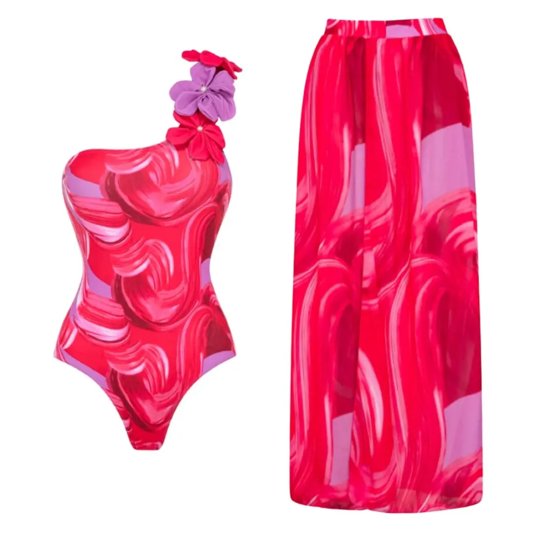 2024 New One Shoulder 3D Flower One Piece Swimsuit and Skirt Summer Swimwear Women Beachwear Bathing suit beach dress
2024 New One Shoulder 3D Flower One Piece Swimsuit and Skirt Summer Swimwear Women Beachwear Bathing suit beach dress