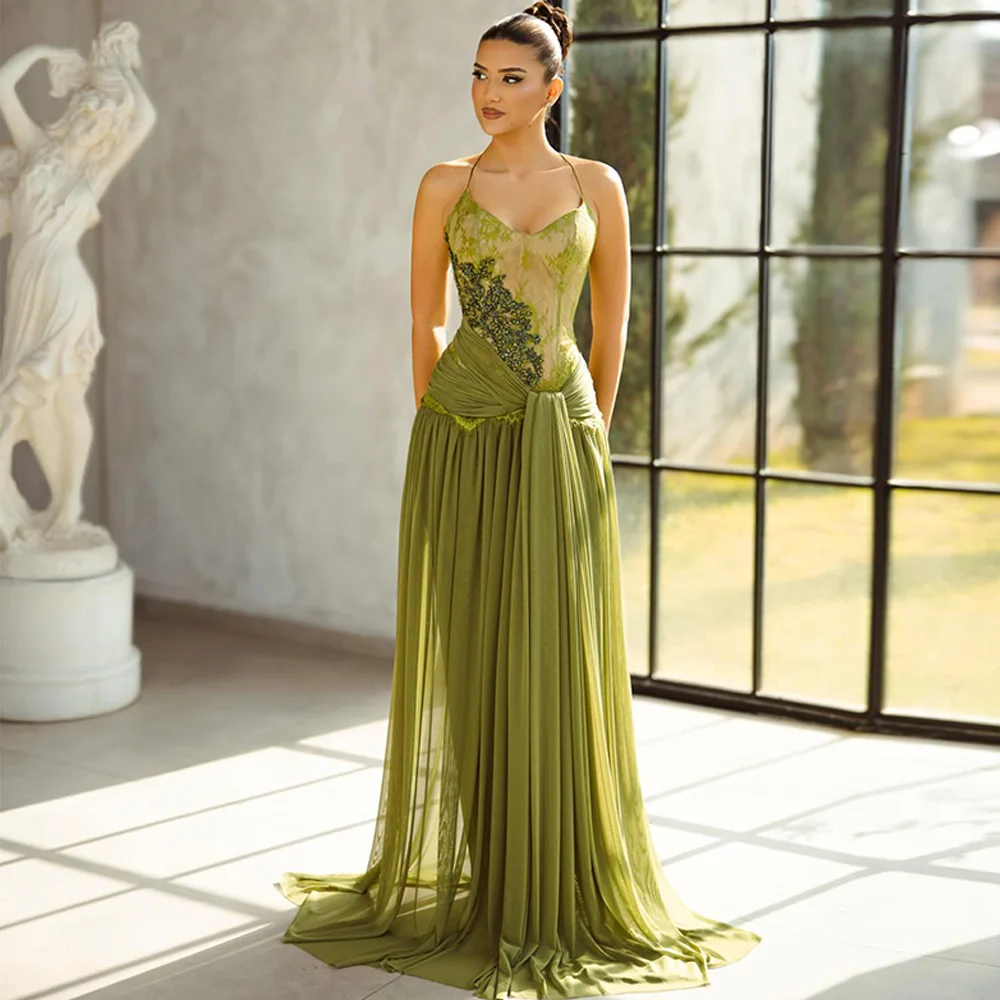 Modern Halter A-Line Party Dress Exquisite Appliques Beading Customized Vestido De Noche High Quality Chiffon Evening Dresses
Modern Halter A-Line Party Dress Exquisite Appliques Beading Customized Vestido De Noche High Quality Chiffon Evening Dresses