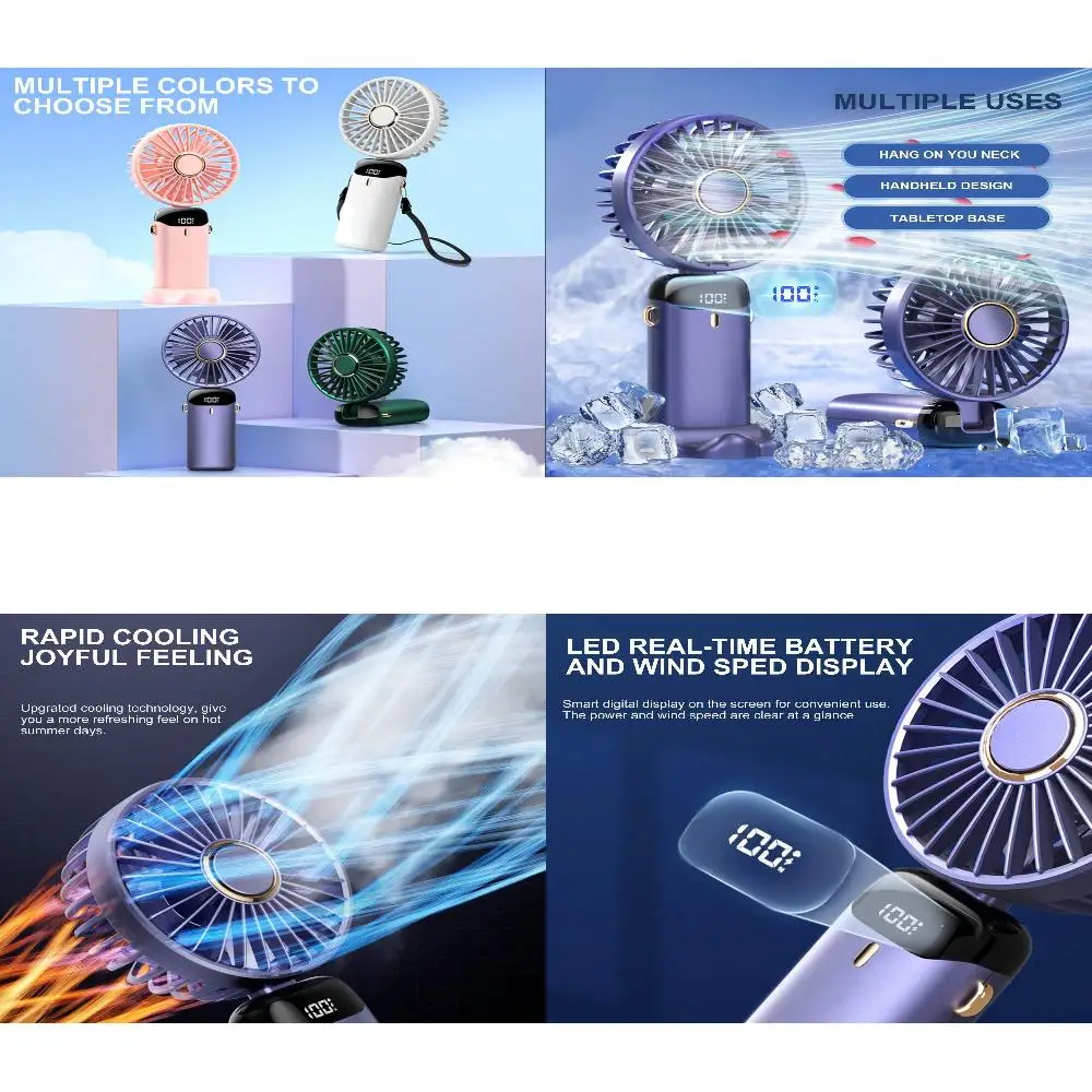Portable Fan, Mini Rechargeable Fan, Hand Held Fan Battery Operated, Small Desk Fan, Hanging Neck Fan, 800mAh, 5-Gears, Fan For
Portable Fan, Mini Rechargeable Fan, Hand Held Fan Battery Operated, Small Desk Fan, Hanging Neck Fan, 800mAh, 5-Gears, Fan For