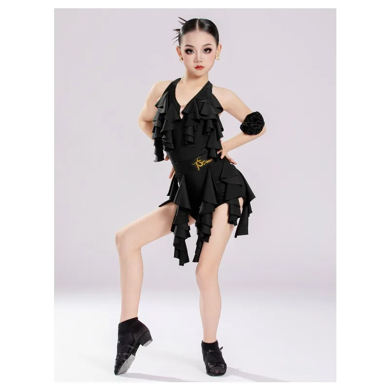 2026 Girls Ruffle Latin Dance Dress Sleeveless Irregular Hem Kids Ballroom Cha Cha Competition Performance Costume
2026 Girls Ruffle Latin Dance Dress Sleeveless Irregular Hem Kids Ballroom Cha Cha Competition Performance Costume