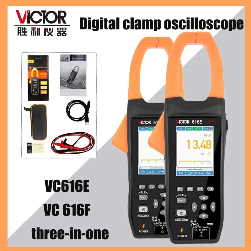 Victor VC616E VC616F 3 in 1 1000A AC/DC Clamp Meter+ Oscilloscope Bluetooth Recorder Function NCV Digital Multimet TOOL
Victor VC616E VC616F 3 in 1 1000A AC/DC Clamp Meter+ Oscilloscope Bluetooth Recorder Function NCV Digital Multimet TOOL