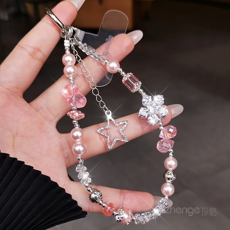 Sparkling Star Beaded Hand Lanyard Two-Tone Pearl Glitter Bead Wrist Chain for Smartphone Digital Camera Key Ornament
Sparkling Star Beaded Hand Lanyard Two-Tone Pearl Glitter Bead Wrist Chain for Smartphone Digital Camera Key Ornament