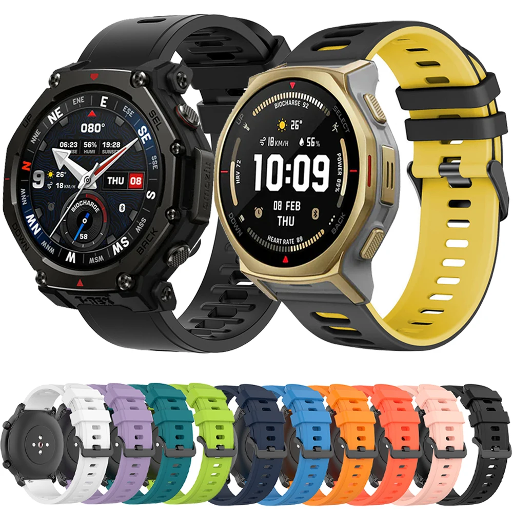 22mm 20mm Silicone Strap for Amazfit T-Rex3 Pro 48mm 44mm Bracelet for Amazfit GTR 47mm/GTR 4 3/Bip 6 5/Balance 2/Active 2/GTS 4
22mm 20mm Silicone Strap for Amazfit T-Rex3 Pro 48mm 44mm Bracelet for Amazfit GTR 47mm/GTR 4 3/Bip 6 5/Balance 2/Active 2/GTS 4