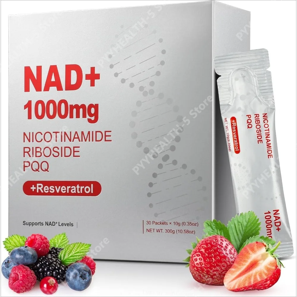 1000mg High-Potency NAD+ Liquid Supplement, with Resveratrol PQQ, Support Cellular Energy, Focus 30 PCS
1000mg High-Potency NAD+ Liquid Supplement, with Resveratrol PQQ, Support Cellular Energy, Focus 30 PCS