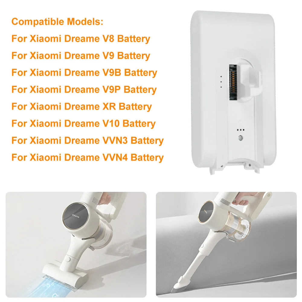 5000mAh for Dreame V8 V9 V10 V9P V9B Dreame Vacuum Cleaner 25.2V Battery VVN3 VVN4 Cordless Dust Catcher Replacement Batteries
5000mAh for Dreame V8 V9 V10 V9P V9B Dreame Vacuum Cleaner 25.2V Battery VVN3 VVN4 Cordless Dust Catcher Replacement Batteries
