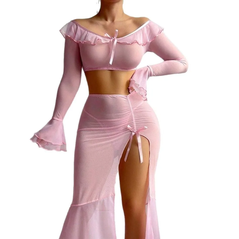 High-Slit Lingerie Dress Mesh High Split Sexy For Women Ladies Charming Appealing Classic Erotic Uniform Lingerie Gown Set
High-Slit Lingerie Dress Mesh High Split Sexy For Women Ladies Charming Appealing Classic Erotic Uniform Lingerie Gown Set