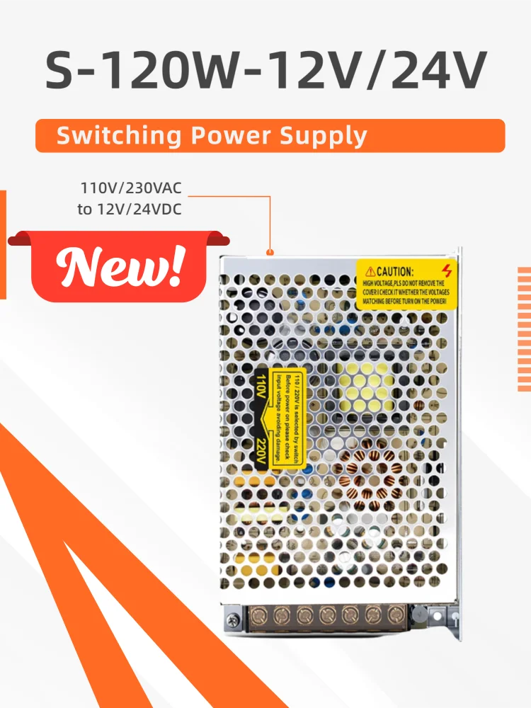 Импульсный блок питания AC-DC S-120W-12V 24V 36V 48V 60V для промышленных ПЛК, ПК, ЧПУ, AC 100-120В 200-240В, Tomzn Office
Импульсный блок питания AC-DC S-120W-12V 24V 36V 48V 60V для промышленных ПЛК, ПК, ЧПУ, AC 100-120В 200-240В, Tomzn Office