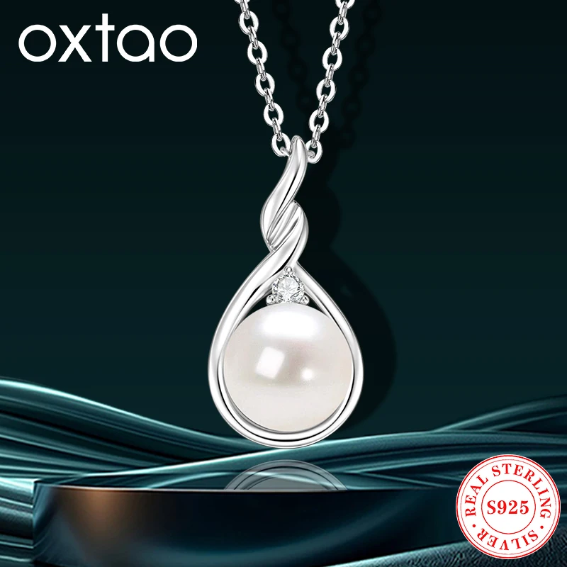 OXTAO Elegant Teardrop Necklace 2mm Moissanite 7.5-8mm Natural Freshwater Cultured Pearl Necklace For Women 925 Sterling Silver
OXTAO Elegant Teardrop Necklace 2mm Moissanite 7.5-8mm Natural Freshwater Cultured Pearl Necklace For Women 925 Sterling Silver