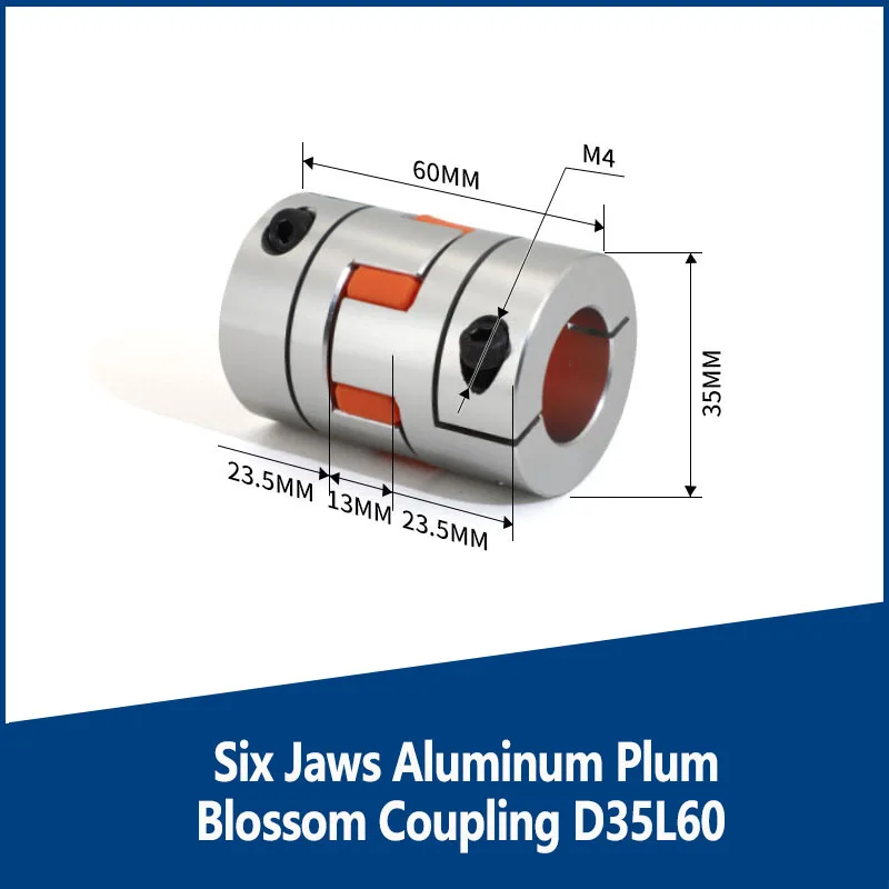 1PCS Six Jaws Aluminum Plum Blossom Coupling D35L60 Stepping Servo Motor Available Coupling 6/6.35/7/8/9/10/11/12/12.7/13-19mm
1PCS Six Jaws Aluminum Plum Blossom Coupling D35L60 Stepping Servo Motor Available Coupling 6/6.35/7/8/9/10/11/12/12.7/13-19mm