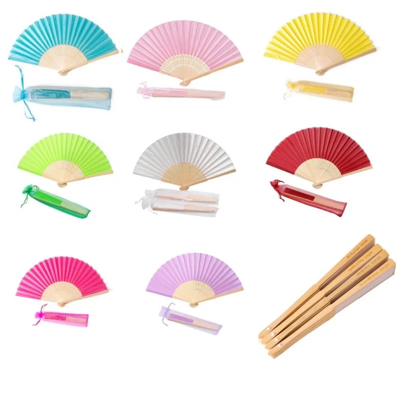 Personalized Engraved Silk Hand Fan, Wedding Fold Fan, Vintage Fans, Customized Wedding Favor, 10Pcs, 30Pcs
Personalized Engraved Silk Hand Fan, Wedding Fold Fan, Vintage Fans, Customized Wedding Favor, 10Pcs, 30Pcs