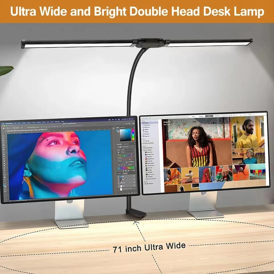 Double headed LED clip type remote control desk lamp reading lamp desktop Computer desk lamp architectural desk lamp Super Wide
Double headed LED clip type remote control desk lamp reading lamp desktop Computer desk lamp architectural desk lamp Super Wide