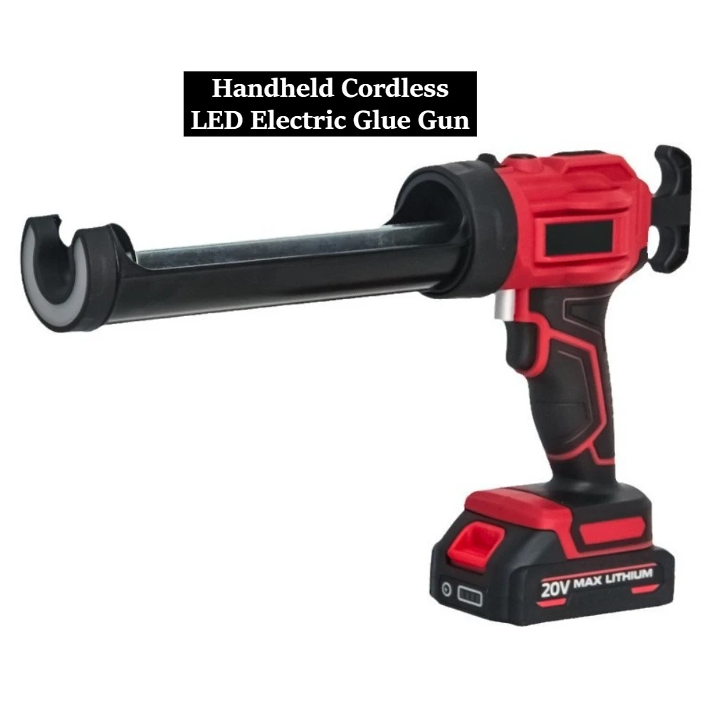 Cordless LED Electric Caulking Gun Rechargeable Handheld Glue Gun for Sealant Grout Silicone Adhesive
Cordless LED Electric Caulking Gun Rechargeable Handheld Glue Gun for Sealant Grout Silicone Adhesive