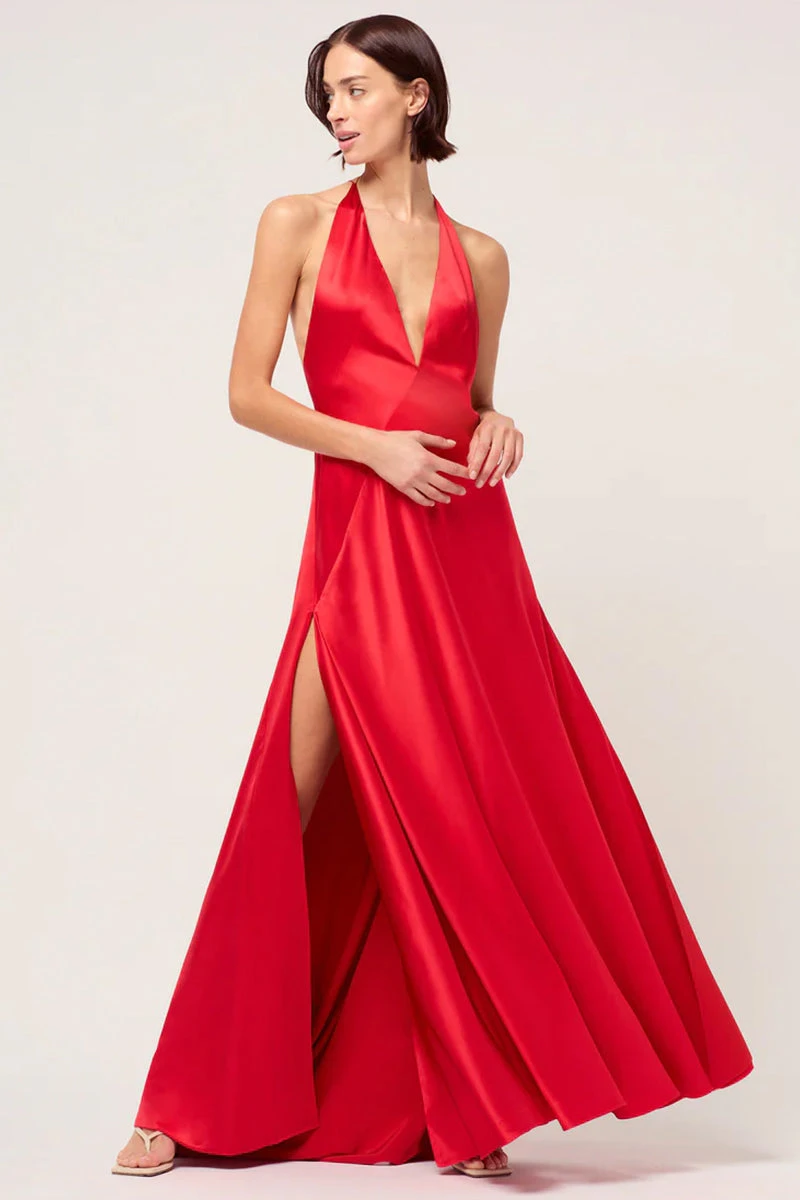 New Elegant Halter Neck Jumpsuits Women Sexy Deep V-neck Backless High Waist Wide long skirt Solid Color Female شارون سعيد
New Elegant Halter Neck Jumpsuits Women Sexy Deep V-neck Backless High Waist Wide long skirt Solid Color Female شارون سعيد