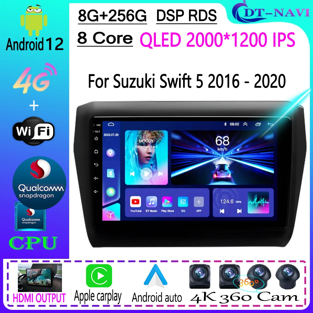 For Suzuki Swift 5 2016 - 2020 Qualcomm Car Radio Multimedia Video Player Navigation Stereo GPS Android 12 No 2din 2 Din DVD 4G
For Suzuki Swift 5 2016 - 2020 Qualcomm Car Radio Multimedia Video Player Navigation Stereo GPS Android 12 No 2din 2 Din DVD 4G