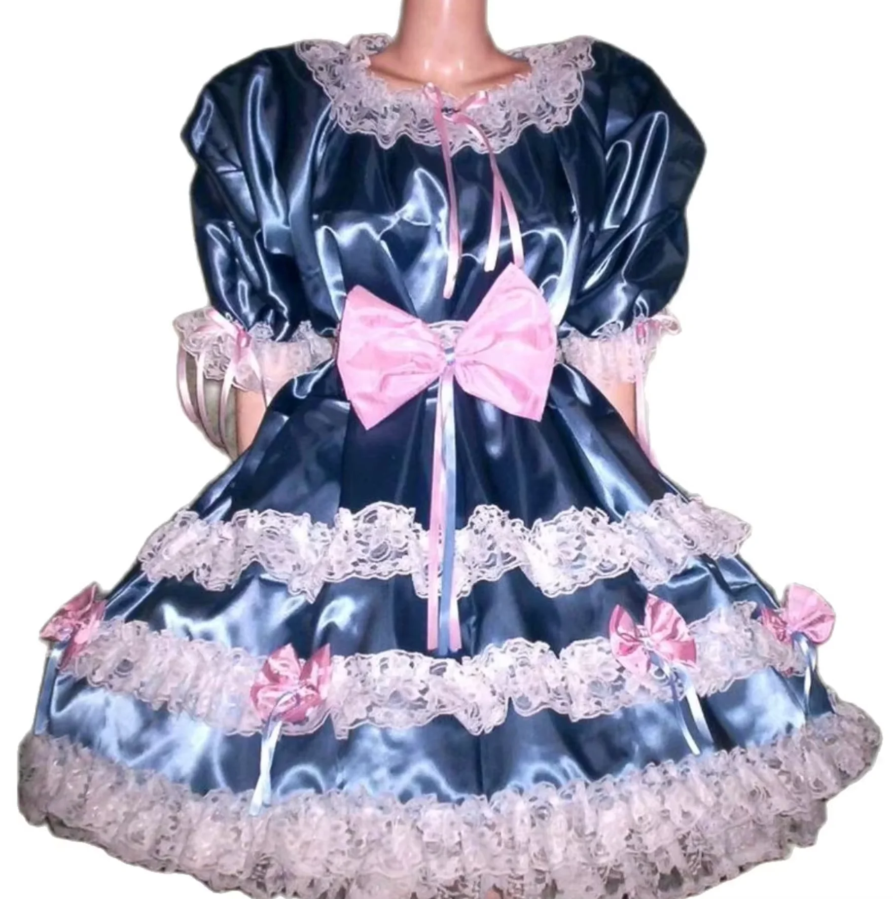 French Sexy Adult Customized Fetishism Crossdressing Sissy Low Neck Lace Waist Bow Embedding Sweet Lace Fluffy Dress
French Sexy Adult Customized Fetishism Crossdressing Sissy Low Neck Lace Waist Bow Embedding Sweet Lace Fluffy Dress