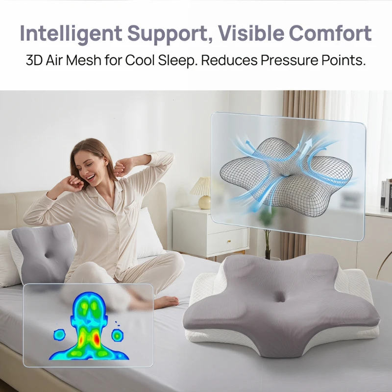 Butterfly Shaped Memory Foam Cervical Pillow Slow Rebound Orthopedic Neck Support for Pain Relief Sleep
Butterfly Shaped Memory Foam Cervical Pillow Slow Rebound Orthopedic Neck Support for Pain Relief Sleep