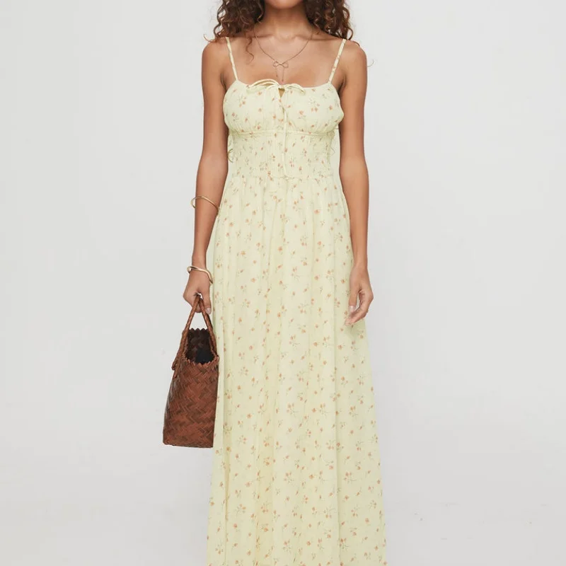 Women Slip Dress, Sleeveless Tie-up Floral Dress Loose Summer Long Dress for Cocktail Party
Women Slip Dress, Sleeveless Tie-up Floral Dress Loose Summer Long Dress for Cocktail Party