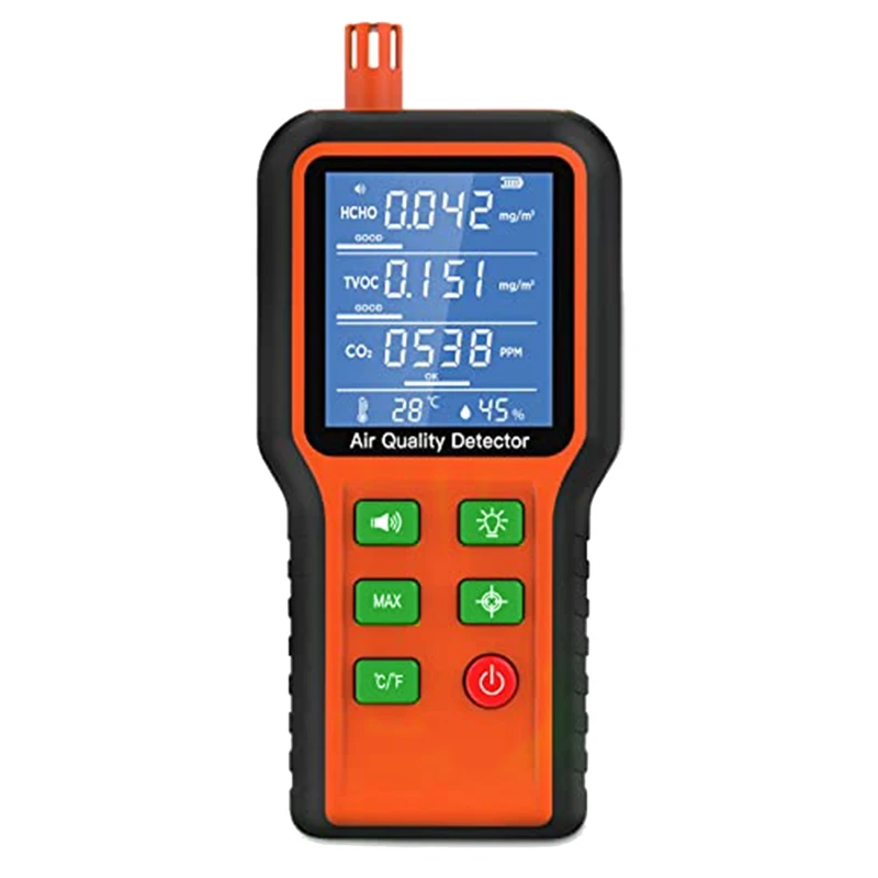 Air Quality Monitor Indoor 5-In-1 Air Quality Tester, Air Quality Meter Test Kit For House CO2, HCHO,
Air Quality Monitor Indoor 5-In-1 Air Quality Tester, Air Quality Meter Test Kit For House CO2, HCHO,