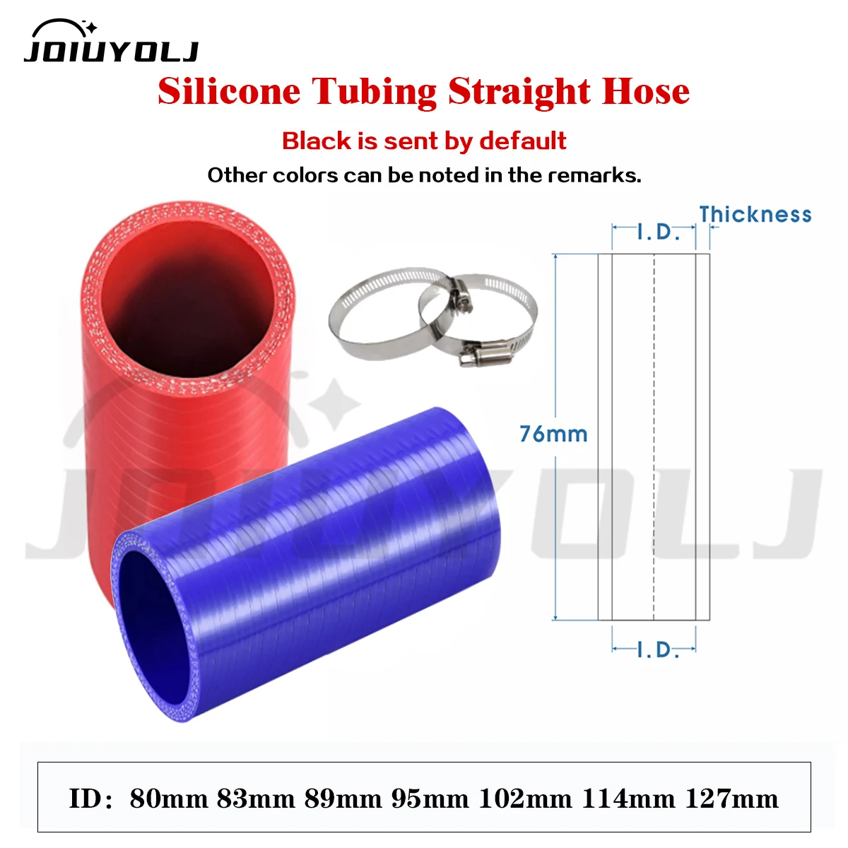 76mm Length Silicone Tubing Straight Hose Intercooler Turbo Intake Pipe Coupler Universal Kit ID 80mm 83mm 102mm 114mm 127mm
76mm Length Silicone Tubing Straight Hose Intercooler Turbo Intake Pipe Coupler Universal Kit ID 80mm 83mm 102mm 114mm 127mm