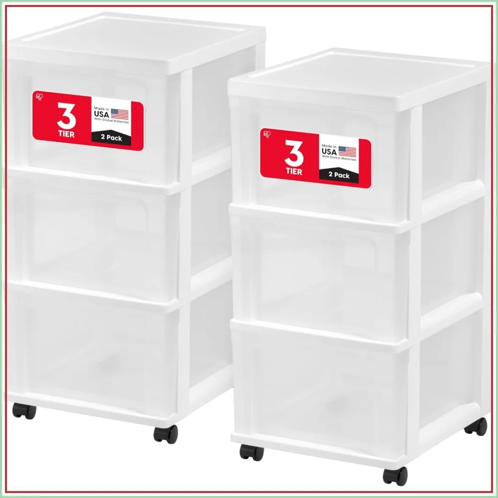 3-Drawer Rolling Storage Cart, Slim Narrow Organizer with Wheels, White/Clear, 2-Pack for Bedroom Dorm Bathroom
3-Drawer Rolling Storage Cart, Slim Narrow Organizer with Wheels, White/Clear, 2-Pack for Bedroom Dorm Bathroom