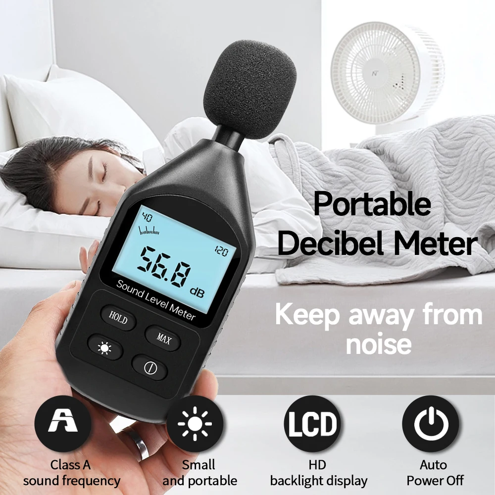 Handheld Digital Sound Level Meter 30~130dB Mini Noise Measuring Instrument db Meter Decibel Monitor Audio Noise Tester
Handheld Digital Sound Level Meter 30~130dB Mini Noise Measuring Instrument db Meter Decibel Monitor Audio Noise Tester