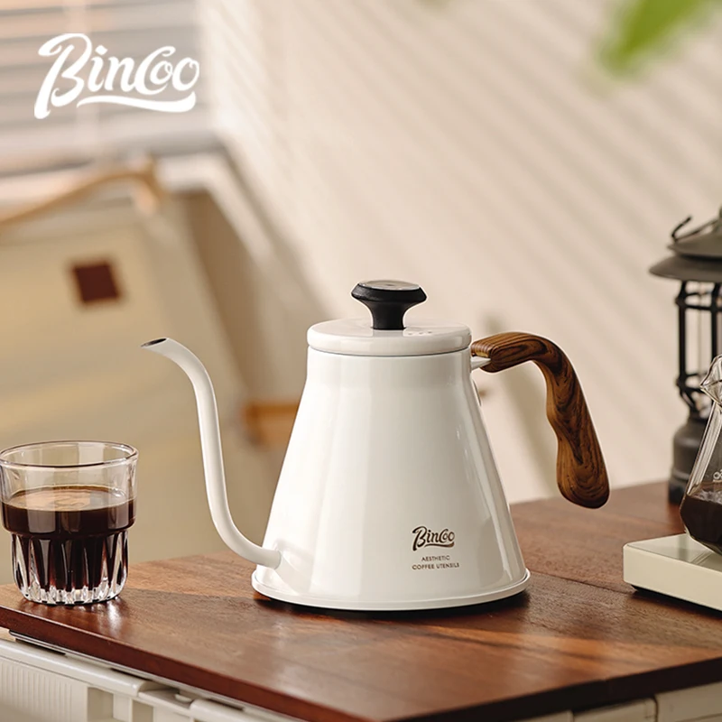 Bincoo Coffee Hand Brewing Pot 1L with Temperature Gauge Gooseneck 90 ° Hand Brewing Coffee Pot Home Barista Accessories
Bincoo Coffee Hand Brewing Pot 1L with Temperature Gauge Gooseneck 90 ° Hand Brewing Coffee Pot Home Barista Accessories