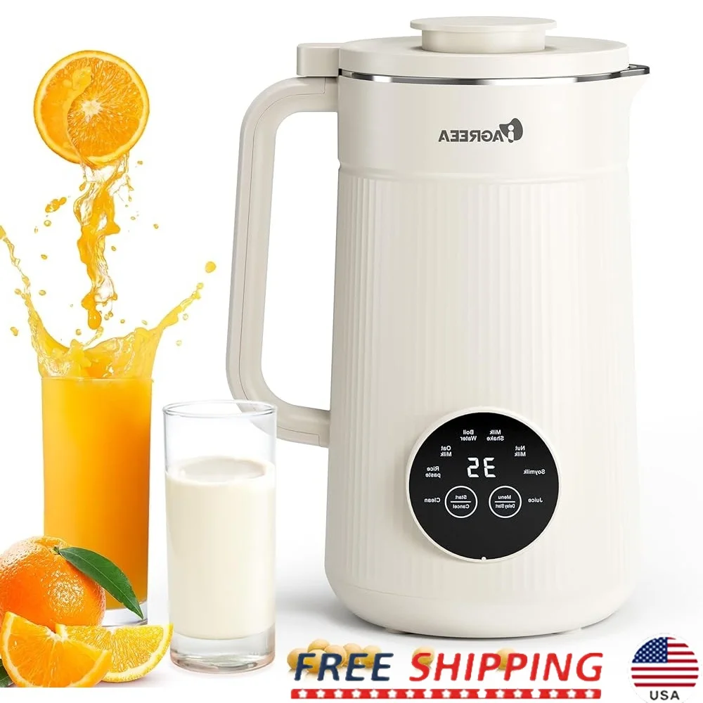Nut Milk Maker Machine 35oz Automatic Almond Oat Soy 10 Blades Easy Clean 8 in 1 Programs Hot Cold Beverages Accessories
Nut Milk Maker Machine 35oz Automatic Almond Oat Soy 10 Blades Easy Clean 8 in 1 Programs Hot Cold Beverages Accessories