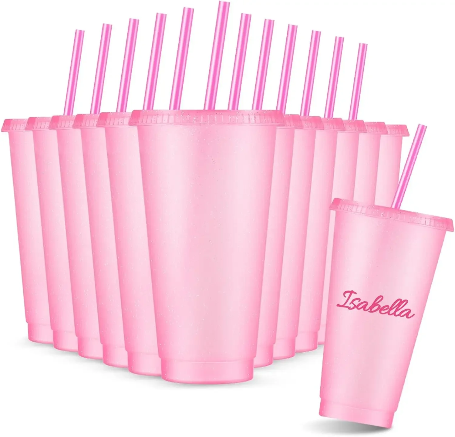 12 Pcs Reusable Glitter Cups with Lids and Straws 24 oz Plastic Tumbler Iced Coffee Cup Travel Mug Party Cups for Smoothie Juice
12 Pcs Reusable Glitter Cups with Lids and Straws 24 oz Plastic Tumbler Iced Coffee Cup Travel Mug Party Cups for Smoothie Juice