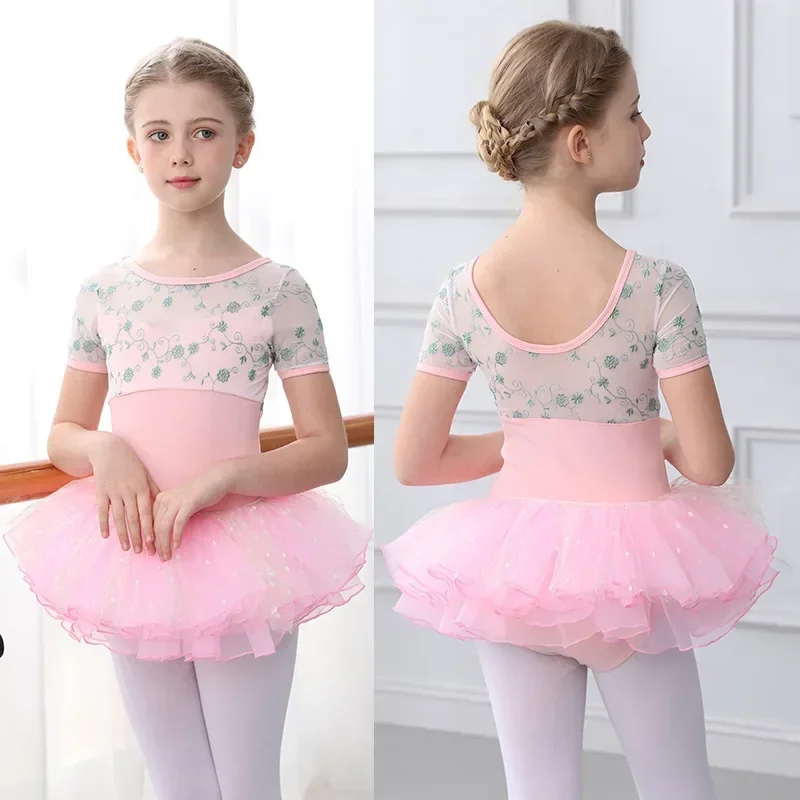 Ballet Leotards For Girl Embroidery Mesh Adult Leotard Pink Lace Mesh Short Sleeve Patchwork Strap Dance Wear Skating Dancewear
Ballet Leotards For Girl Embroidery Mesh Adult Leotard Pink Lace Mesh Short Sleeve Patchwork Strap Dance Wear Skating Dancewear